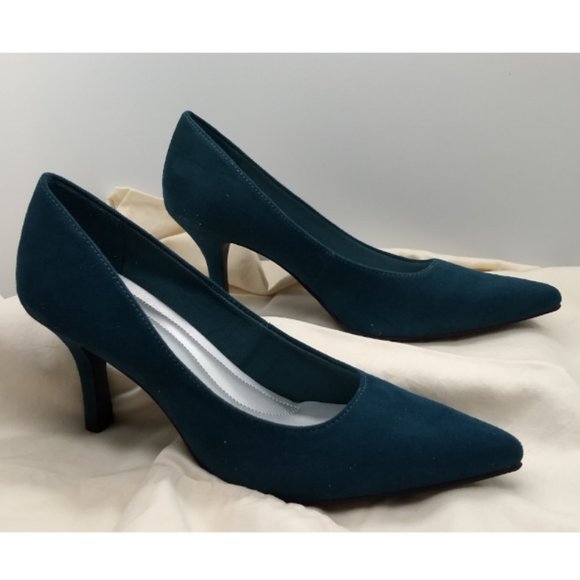 NWOT "Janine" Teal Dress Heels by Flex Comfort - Picture 3 of 5